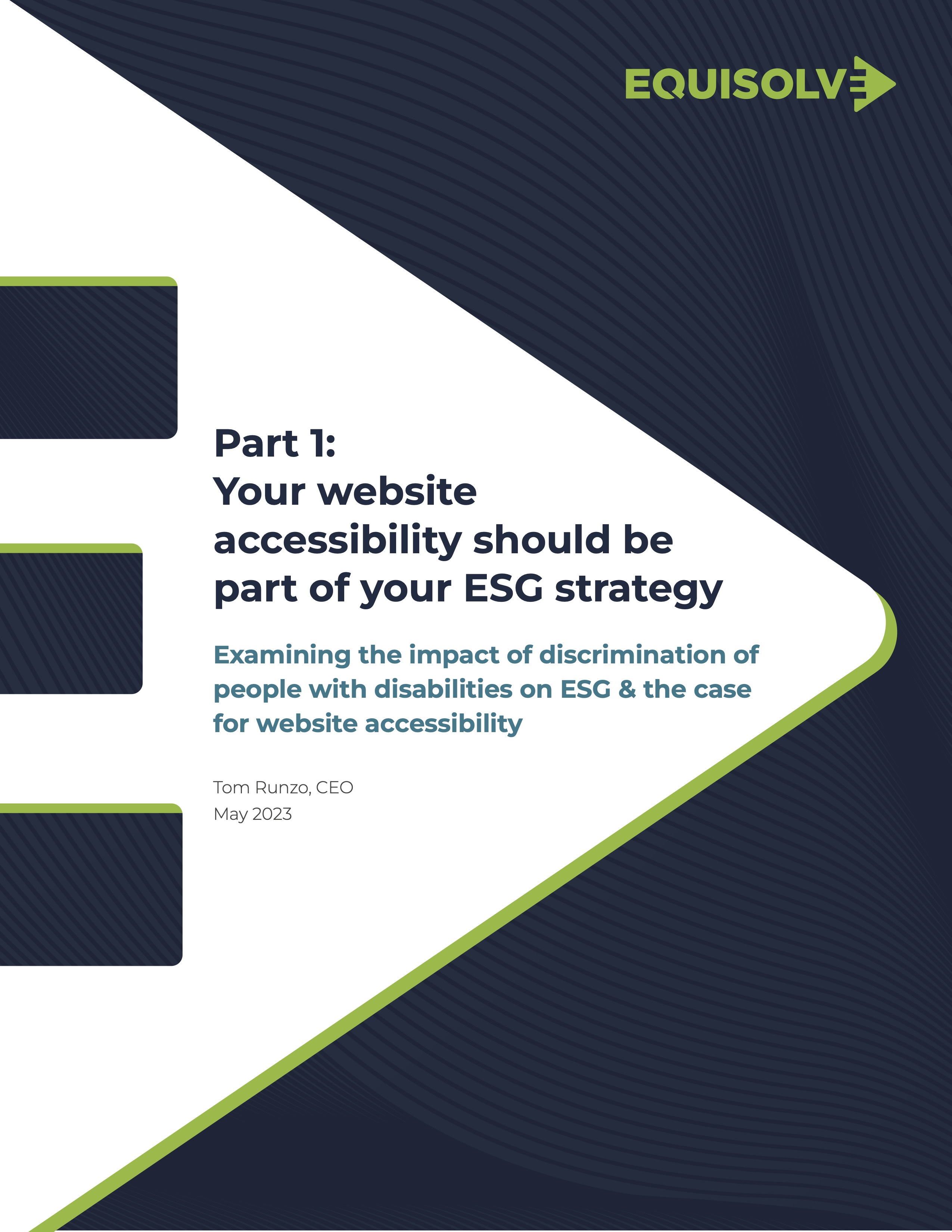 Part 1: Your website accessibility should be part of your ESG strategy